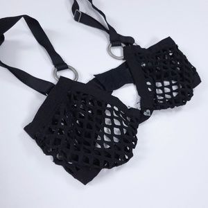 NWOT Blackheart fishnet bra XS